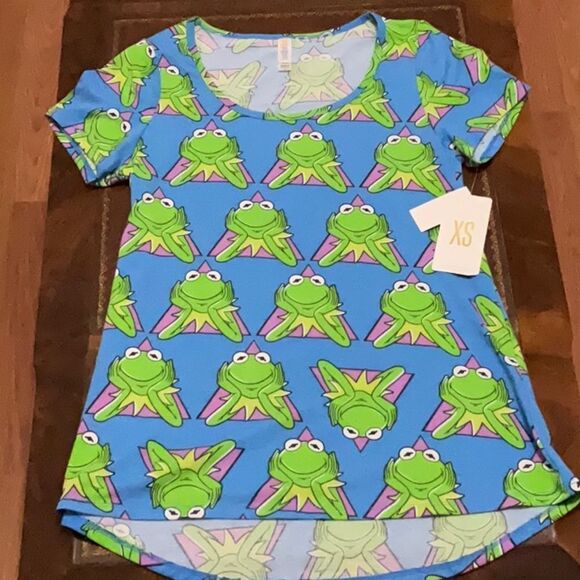 Kermit the frog Disney classic T Lularoe xs new with tag - Picture 1 of 7